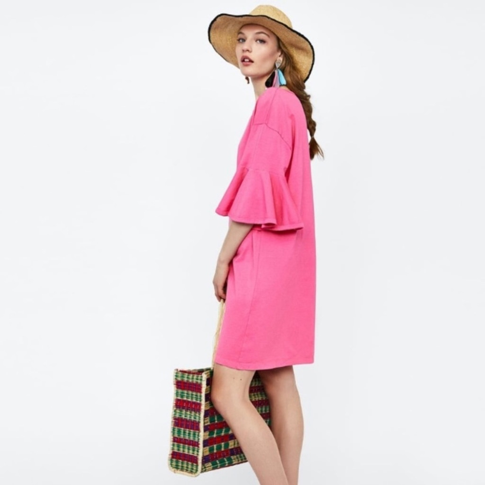 Zara Ruffle Sleeve Dress - Picture 4 of 7